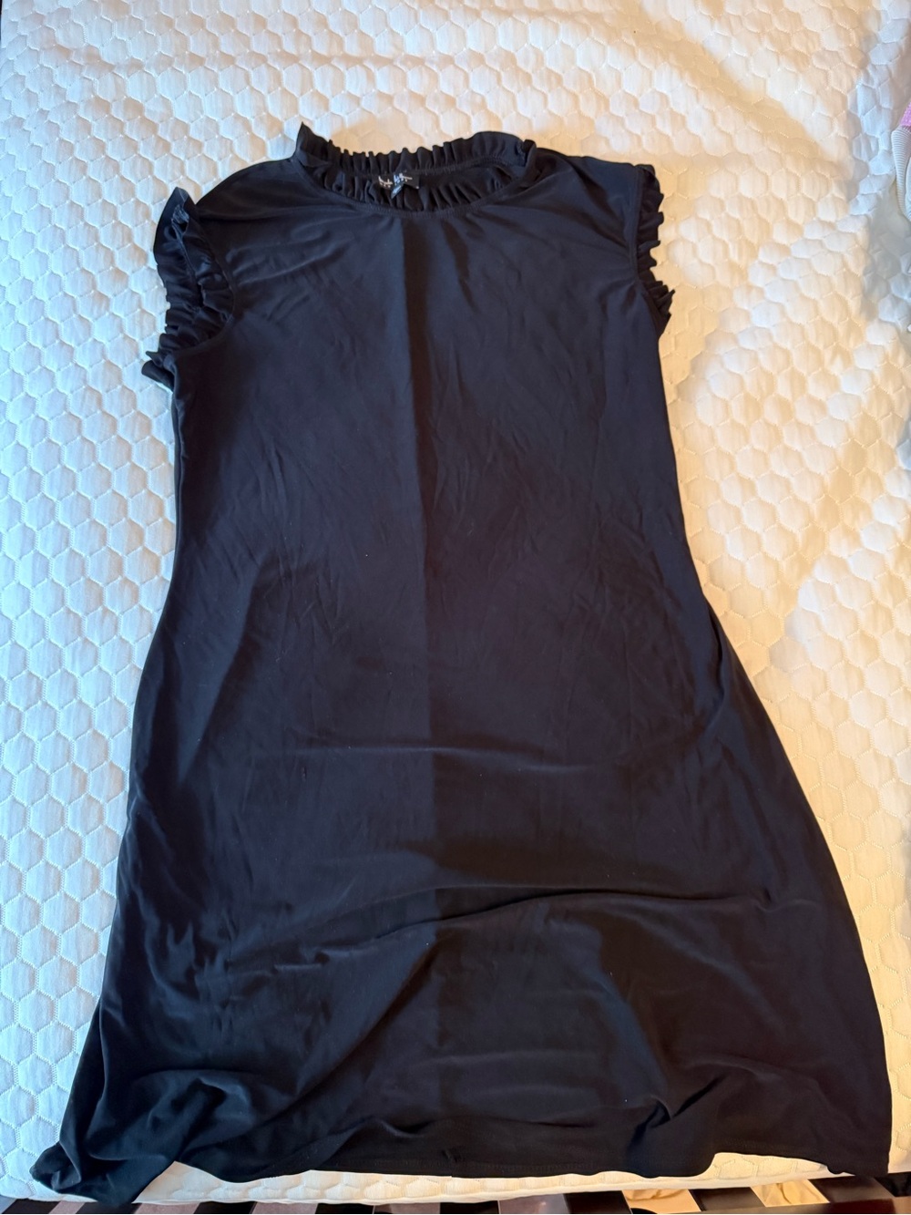 Black Ruffle-Sleeve Women’s Dress